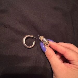 Hoops with gold accents